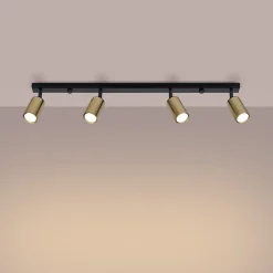 Plafonnier en acier 4 lampes 82x6x18.5cm Sollux