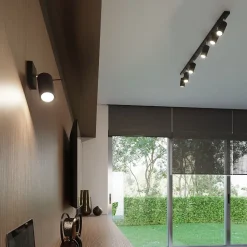 Plafonnier en acier 2 lampes 30x6x16cm Sollux