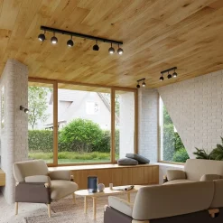 Plafonnier en acier 6 lampes 118x10x16cm Sollux