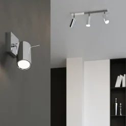 Plafonnier en acier 4 lampes 25x25x16cm Sollux