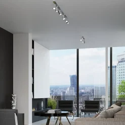 Plafonnier en acier 4 lampes 25x25x16cm Sollux