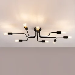 Plafonnier en acier 8 lampes 103x56x15.5cm Sollux