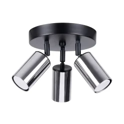 Plafonnier en acier 3 lampes 19.5x19.5x20cm Sollux