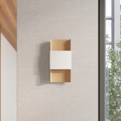 Plafonnier en acier 2 lampes 20x7x40cm Sollux