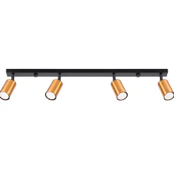 Plafonnier en acier 4 lampes 82x6x18.5cm Sollux