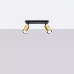Plafonnier en acier 2 lampes 30x6x18.5cm Sollux