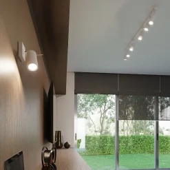 Plafonnier en acier 2 lampes 30x6x16cm Sollux