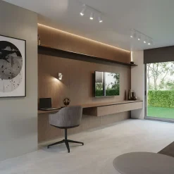 Plafonnier en acier 2 lampes 30x6x16cm Sollux