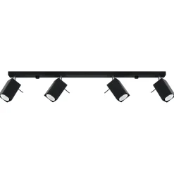Plafonnier en acier 4 lampes 80x6x16cm Sollux