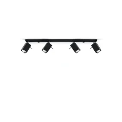 Plafonnier en acier 4 lampes 80x6x16cm Sollux