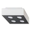 Plafonnier en acier 4 lampes 24x24x11cm Sollux