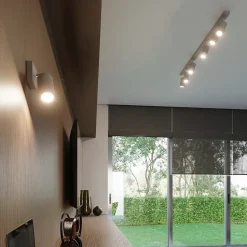 Plafonnier en acier 4 lampes 25x25x16cm Sollux