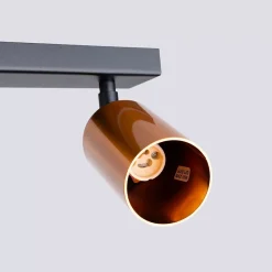 Plafonnier en acier 6 lampes 118x6x18.5cm Sollux