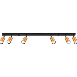 Plafonnier en acier 6 lampes 118x6x18.5cm Sollux