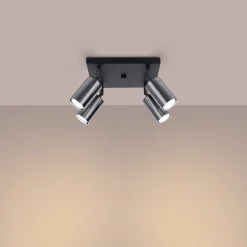 Plafonnier en acier 4 lampes 25x25x19cm Sollux