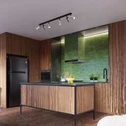 Plafonnier en acier 4 lampes 25x25x19cm Sollux