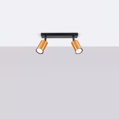 Plafonnier en acier 2 lampes 30x6x18.5cm Sollux