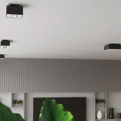 Plafonnier en acier 2 lampes 24x14x11cm Sollux