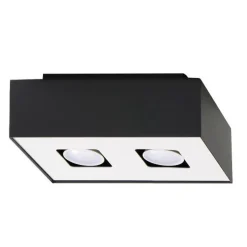 Plafonnier en acier 2 lampes 24x14x11cm Sollux