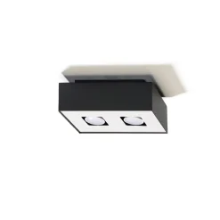 Plafonnier en acier 2 lampes 24x14x11cm Sollux