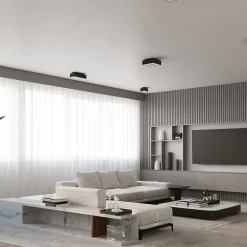 Plafonnier en acier 2 lampes 24x14x11cm Sollux