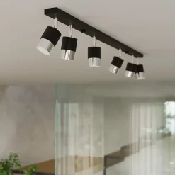 Plafonnier en acier 2 lampes 30x5x18cm Sollux