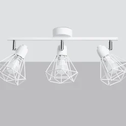 Plafonnier en acier 3 lampes 52x17x19cm Sollux