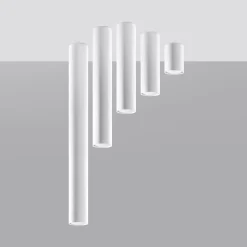 Plafonnier en acier 1 lampes 6x6x40cm Sollux