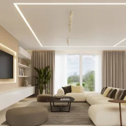 Plafonnier en acier 3 lampes 45x6x17cm Sollux