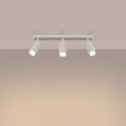 Plafonnier en acier 3 lampes 45x6x17cm Sollux