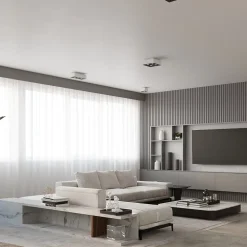 Plafonnier en acier 1 lampes 14x14x11cm Sollux