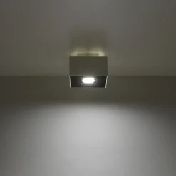 Plafonnier en acier 1 lampes 14x14x11cm Sollux