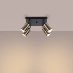 Plafonnier en acier 4 lampes 25x25x19cm Sollux