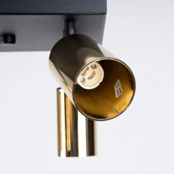 Plafonnier en acier 4 lampes 25x25x19cm Sollux