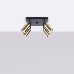Plafonnier en acier 4 lampes 25x25x19cm Sollux