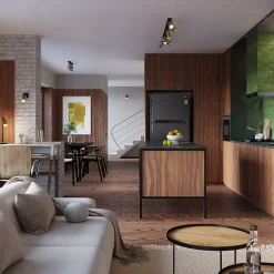 Plafonnier en acier 4 lampes 25x25x19cm Sollux