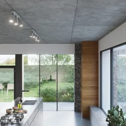 Plafonnier en acier 4 lampes 80x6x16cm Sollux