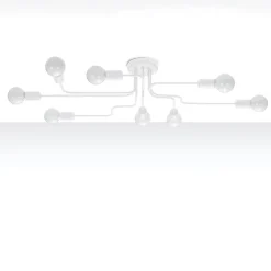 Plafonnier en acier 8 lampes 103x56x15.5cm Sollux