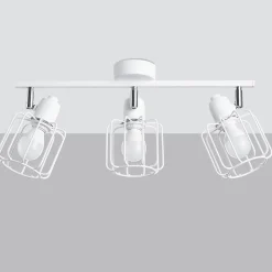 Plafonnier en acier 3 lampes 48x17x19cm Sollux
