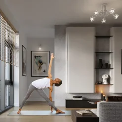 Plafonnier en acier 3 lampes 48x17x19cm Sollux