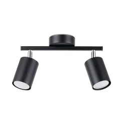 Plafonnier en acier 2 lampes 26x8x20cm Sollux