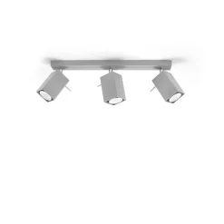 Plafonnier en acier 3 lampes 45x6x16cm Sollux