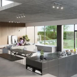 Plafonnier en acier 3 lampes 45x6x16cm Sollux