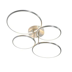 Plafonnier en acier avec LED à intensité variable 3 niveaux 4 lumières - Joaniqa