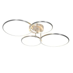 Plafonnier en acier avec LED à intensité variable 3 niveaux 4 lumières - Joaniqa