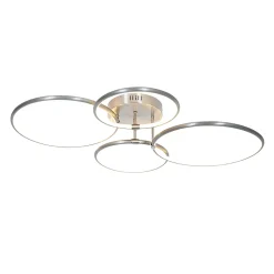 Plafonnier en acier avec LED à intensité variable 3 niveaux 4 lumières - Joaniqa
