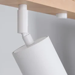 Plafonnier en acier/bois 4 lampes 96x65x17.5cm Sollux