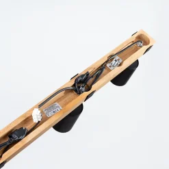 Plafonnier en acier/bois naturel 4 ampoules 4000K - 88x6x17.2cm Sollux