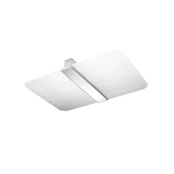 Plafonnier en acier/verre 4 ampoules 3000K - 45x30x5.5cm Sollux