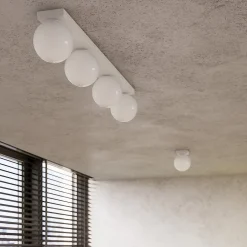 Plafonnier en acier/verre 1 lampes 12x12x14.5cm Sollux